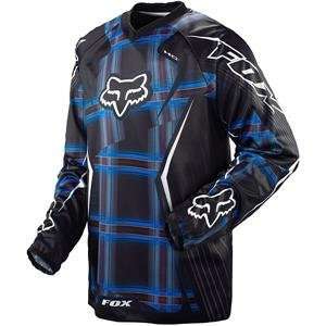 Fox Racing HC Plaid Jersey   Medium/Blue/Black: Automotive