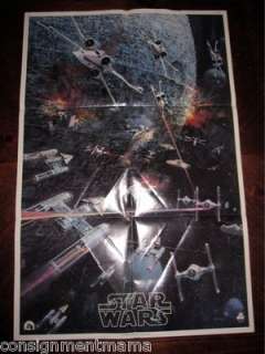 1977 Star Wars Movie Poster Theater Ad Folded 20th Century Fox 