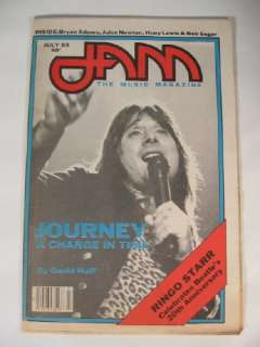 1983 Jam Music Magazine   Journey Ringo Starr   Vintage  
