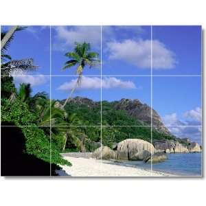 Beach Picture Bathroom Tile Mural B026  24x32 using (12) 8x8 tiles