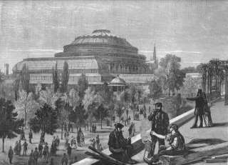 VIEW OF THE HORTICULTURAL GARDENS, SHOWING THE ROYAL ALBERT HALL AND 