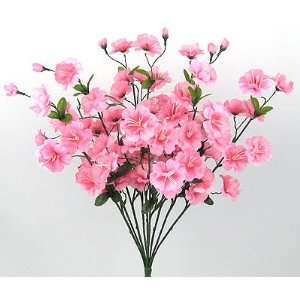  Artificial Silk Apple Blossom Flower Bush Pink: Home 