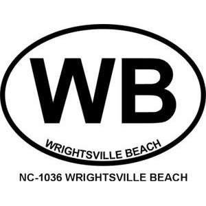  WRIGHTSVILLE BEACH Oval Bumper Sticker: Automotive