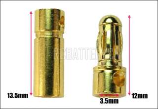   gold bullet connector plug FOR RC lipo battery TREX 450 250 motor Car