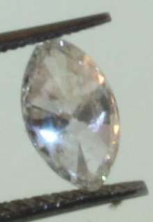 Clarity Enhanced marquise loose diamond .48ct SI3 H vintage estate 
