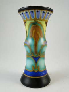 Vintage Corel Schoonhaven Holland Gouda Art Pottery Bud Vase Miniature 