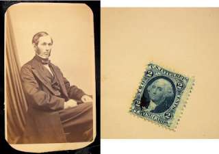 CIVIL WAR 1860 S CDV BLUE 2 CENT PLAYING CARDS STAMP SUIT BOW TIE 