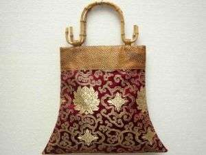 Ladys Silk Handbag/Purse ^_^Bamboo Handle^_^ YBS006c08  