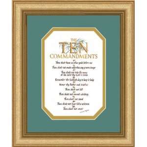  Ten Commandments Framed 10 X 12 Home & Kitchen
