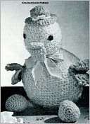 Crochet a Duck Toy Pattern   Vintage Crochet Pattern for a Toy Duck