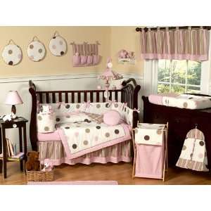   Polka Dots Girls Baby 9 Piece Crib Bedding Set By Jojo Designs: Baby
