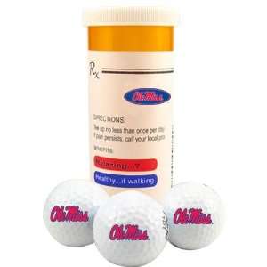  Mississippi Rebels Rx 3 Pack Golf Balls