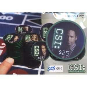  CSI Crime Scene Investigation   Casino Chip featuring 