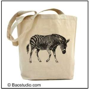   : Zebra   Eco Friendly Tote Graphic Canvas Tote Bag: Everything Else