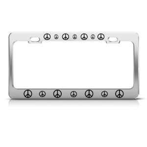    Peace Sign Metal license plate frame Tag Holder Tag Automotive