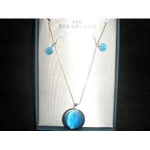    Beautiful Turquoise Color Necklace and Earring Set 