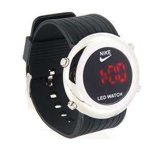 NIKE DIGITAL RED LED COOL WATCH BLACK   FAST & FREE US SHIPPING IN 3 5 