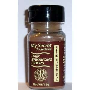  My Secret Hair Enhancing Fibers Pure Medium Brown 12 grams 