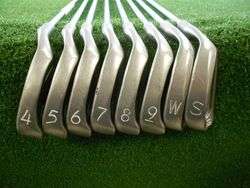 PING ISI K BLUE DOT 4 PW, SW IRONS STEEL STIFF FLEX GOOD CONDITION 