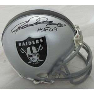  NEW Rod Woodson HOF 09 SIGNED Raiders Mini Helmet: Sports 