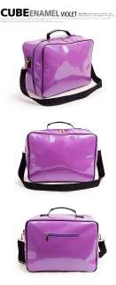 New Brilliant Travel Enamel Cube Bags Cross Shoulder Bags RED  