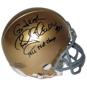  Rocky Bleier Autographed Mini Helmet   Notre Dame Fighting 