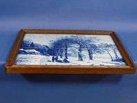 e397 Winter Scene on a DELFT 6 Tiles Tableau Westraven  