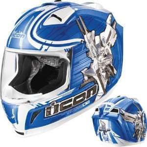    Icon Domain 2 Sha_Do Full Face Helmet Medium  Blue: Automotive