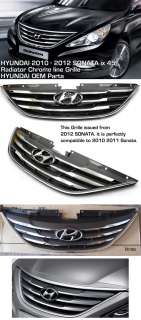 Hyundai 2010 2011 2012 SONATA ix 45 new Radiator Chrome Line Grille 