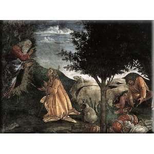   of Moses [detail: 2] 16x12 Streched Canvas Art by Botticelli, Sandro