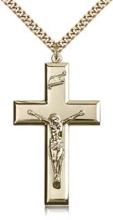 Gold Filled Crucifix Pendant Jesus Christ  