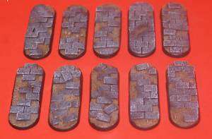 Resin Bike bases X5 wargames Sci fi scenery Paved  