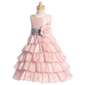   Pink Ruffles Baby Toddler or Youth Flower Girl Dress with Color: Baby