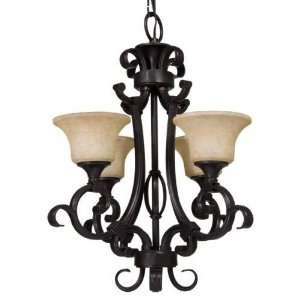   Brittany 4 Light Mini Chandelier in Oiled Bronze AC1