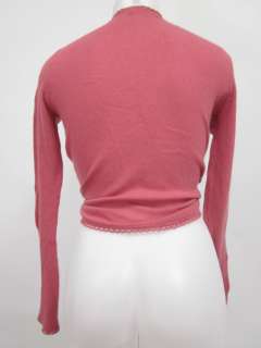 CHRISTOPHER FISCHER Pink Tie Waist Sweater Cardigan S  