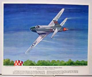 1947 Lt. Col. Petit Charles Hubbell Aviation Print  