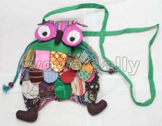 Unique Handmade OWL Patchwork Shoulder Bag #2749  