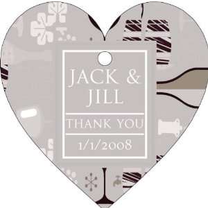 Wedding Favors Tan Wine Bar Theme Heart Shaped Personalized Thank You 