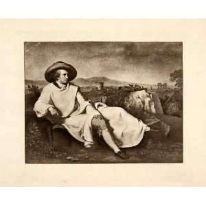  1902 Photogravure Bruckmann Johann Goethe Among Roman 
