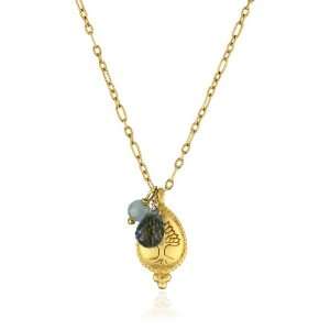 Satya Jewelry Spread the Word Topaz 24k Yellow Gold Plated Necklace