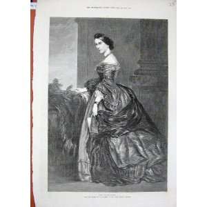   : 1871 Antique Portrait Lady Burdett Coutts Brompton: Home & Kitchen