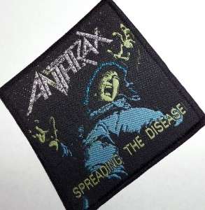 ANTHRAX Spreading The Disease Vintage 80`s RARE Woven Sew On Patch 