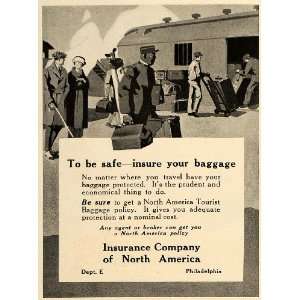  1921 Ad North America Insurance Tourist Baggage Travel 