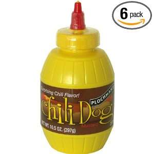 Plochmans Mustard Chili Dog Squeeze Barrel, 10.5000 ounces (Pack of6)