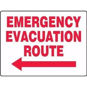   EVACUATION ROUTE (W/ ARROW LEFT) Sign   36 x 48 Max Plastic Lite