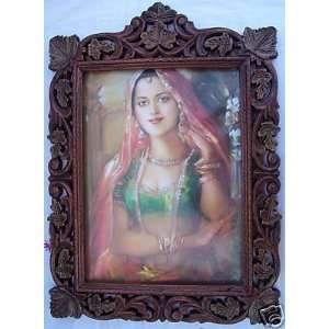  Traditional Elegany Lady, Poster Pic in Wood Frame 