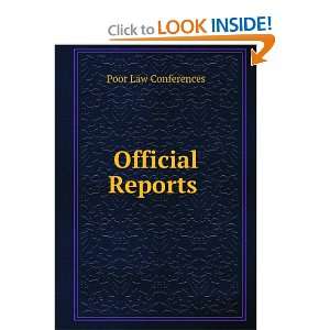  Official Reports . Poor Law Conferences Books