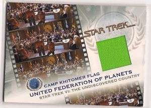 STAR TREK MOVIES PROP CARD KB1 FEDERATION KHITOMER FLAG  