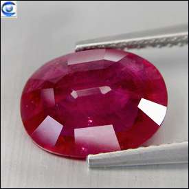 67ct  Hot Lustrous Purplish Pink Ruby  Oval  Srilanka  