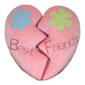 Claires Wave Best Friends Decorative Pillow, Pink:  Home 